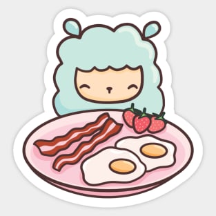 Breakfast Llama Sticker